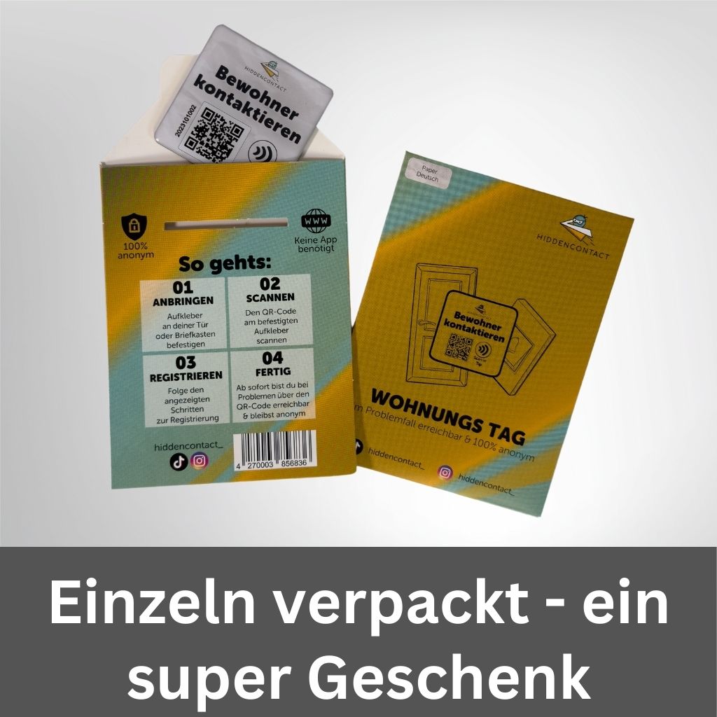 Wohnungs Kontaktpunkt mit QR (3er Set)