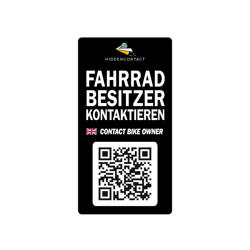 Fahrrad-Kontaktpunkt mit QR