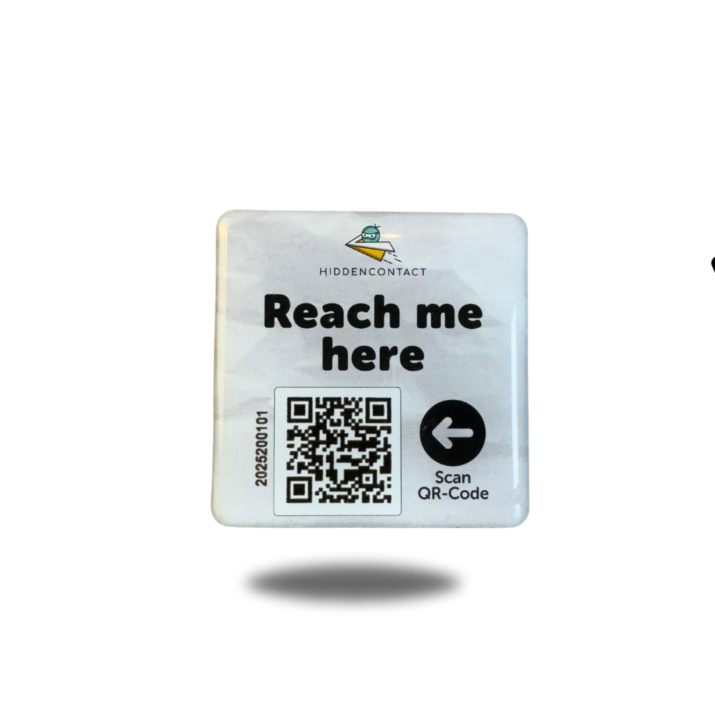 Wohnungs-/ Garagen-/ Ferienhaus-Tag Kontaktpunkt mit QR
