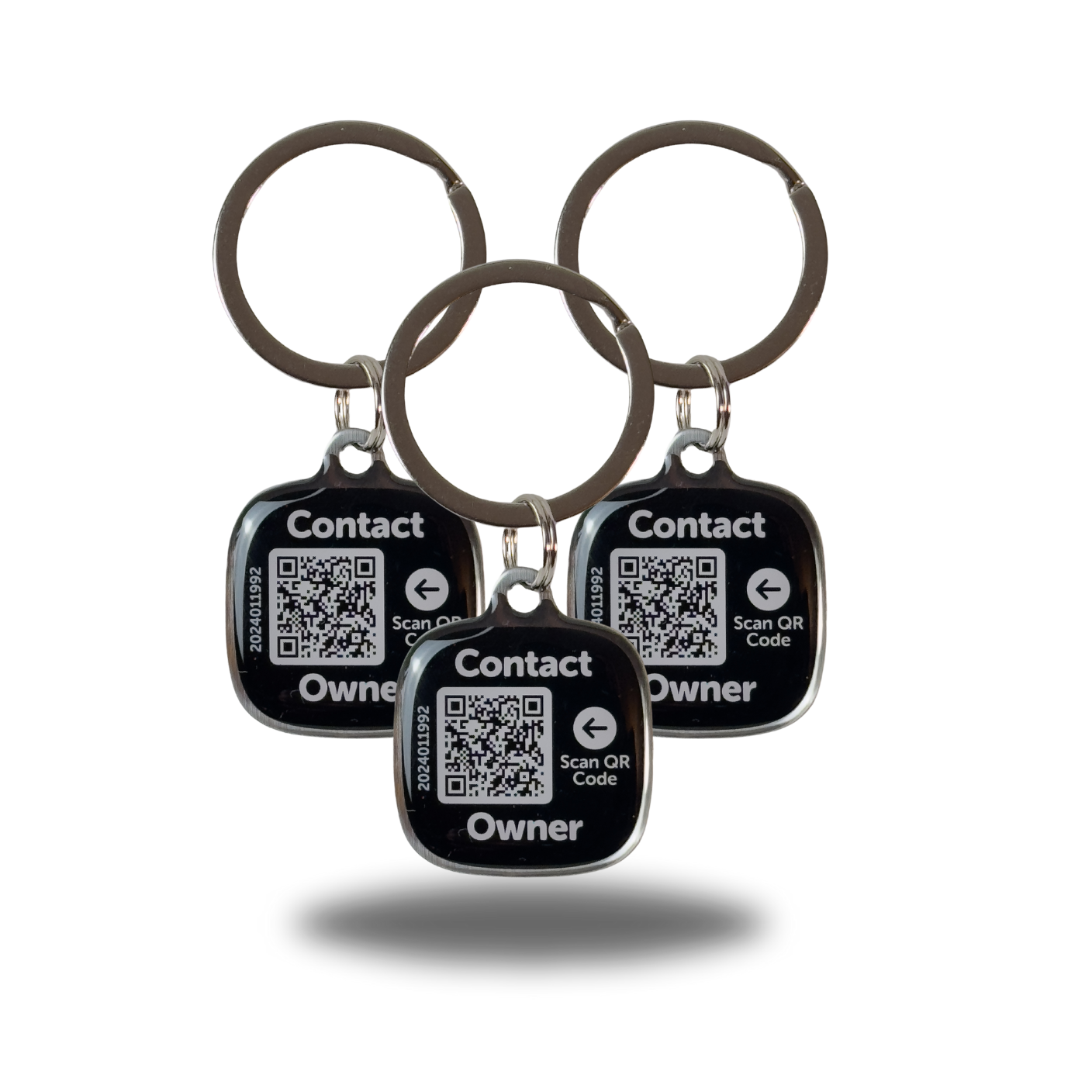 Schlüssel-Tag mit QR (3er Set)