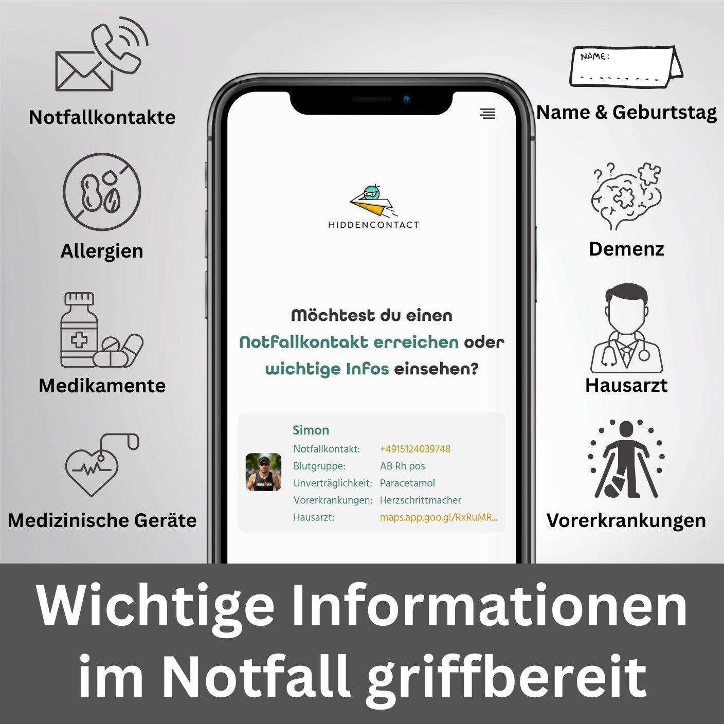 SOS Tag für Uhren & Armbänder (3er Set)