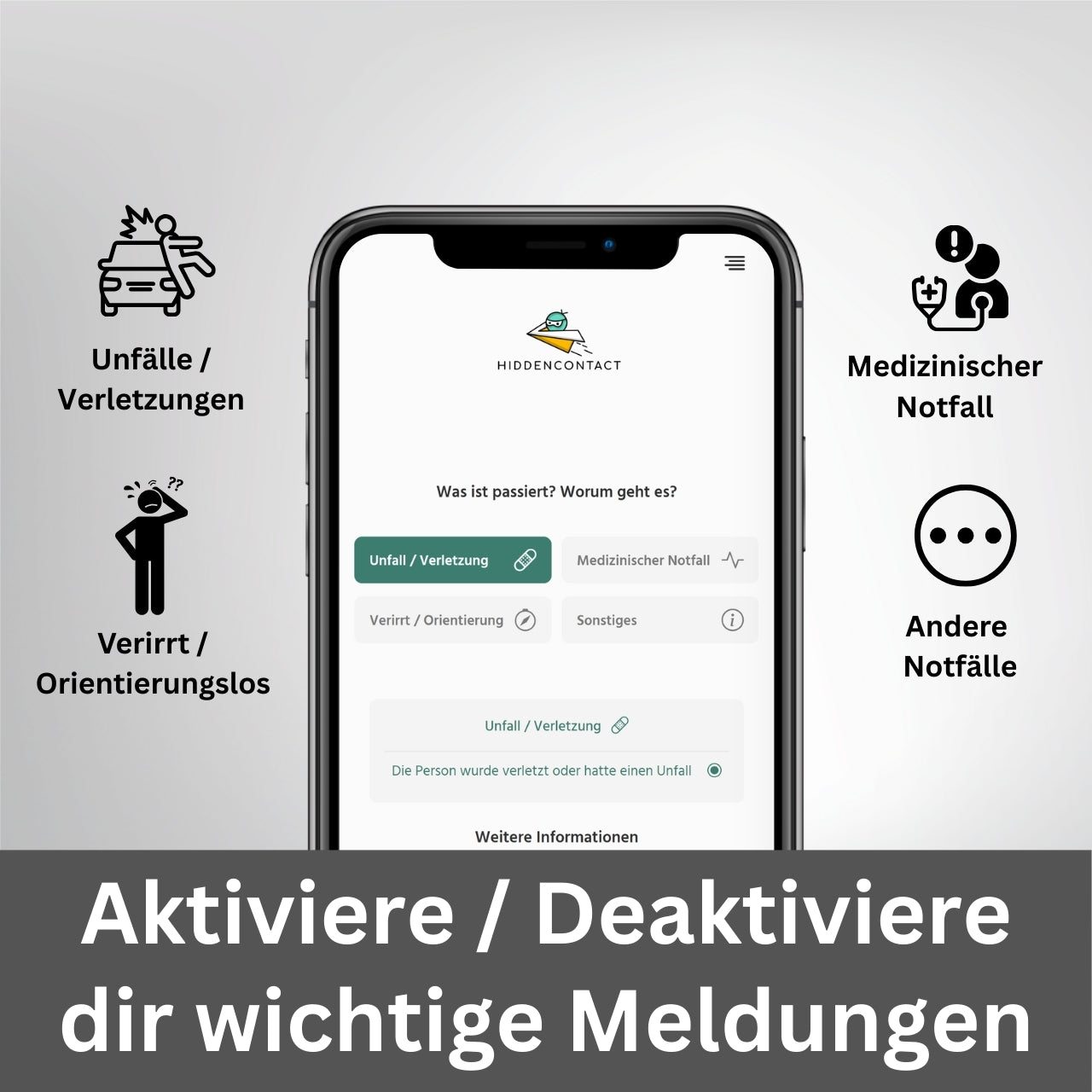 SOS Kontakt & Notfallinfo Aufkleber (3er Set)