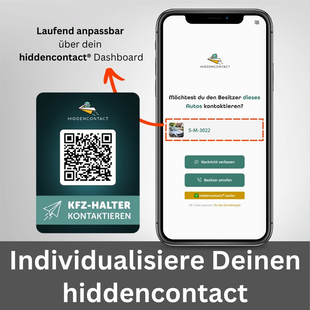 Auto-Kontaktpunkt mit QR