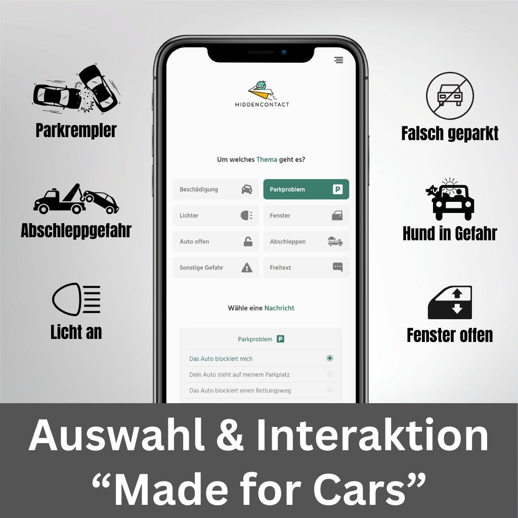 Auto-Kontaktpunkt mit QR