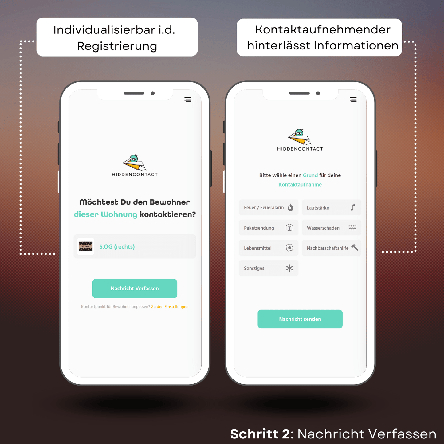 #Tür-Kontaktpunkt mit NFC und QR - hiddencontact
