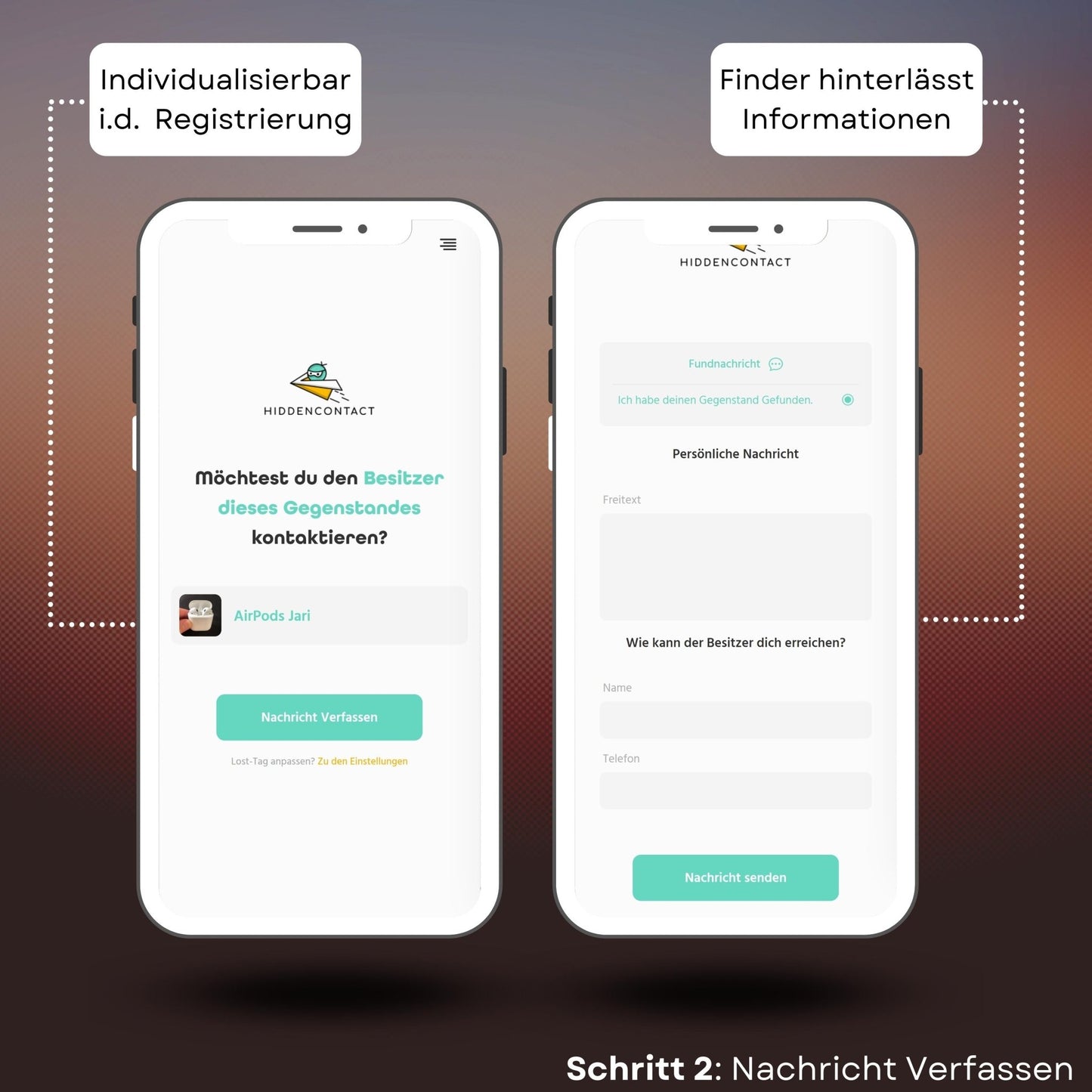 #Wertgegenstand Aufkleber mit QR - hiddencontact