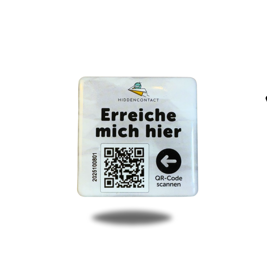 Wohnungs-/ Garagen-/ Ferienhaus-Tag Kontaktpunkt mit QR