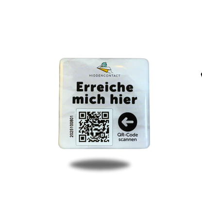 Wohnungs-/ Garagen-/ Ferienhaus-Tag Kontaktpunkt mit QR