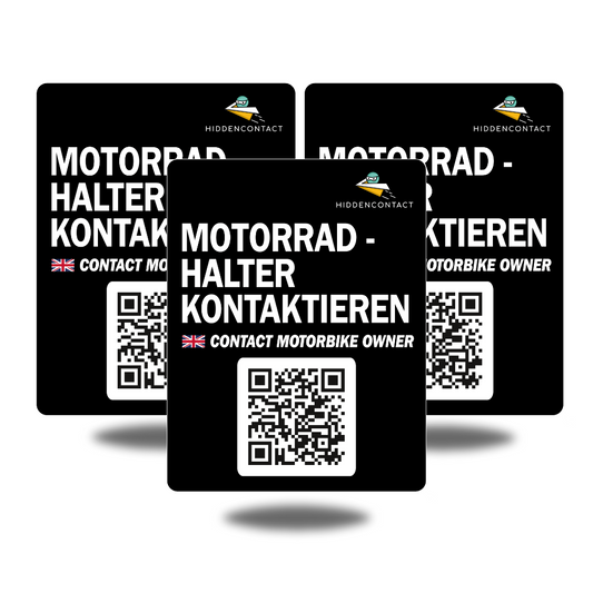 Motorrad-Kontaktpunkt mit QR (3er Set)