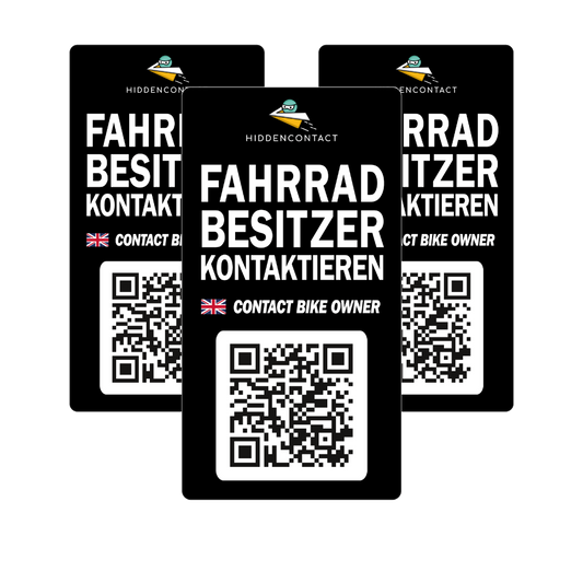 Fahrrad-Kontaktpunkt mit QR (3er Set)