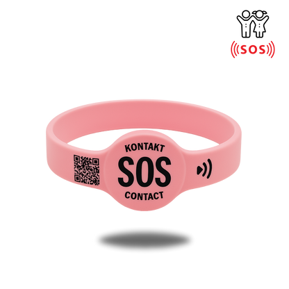 SOS Kontakt + Notfallinfo Armband für Kinder