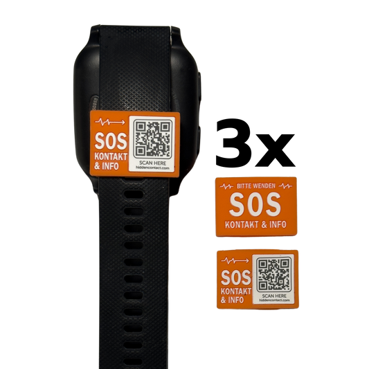 SOS Tag für Uhren & Armbänder (3er Set)