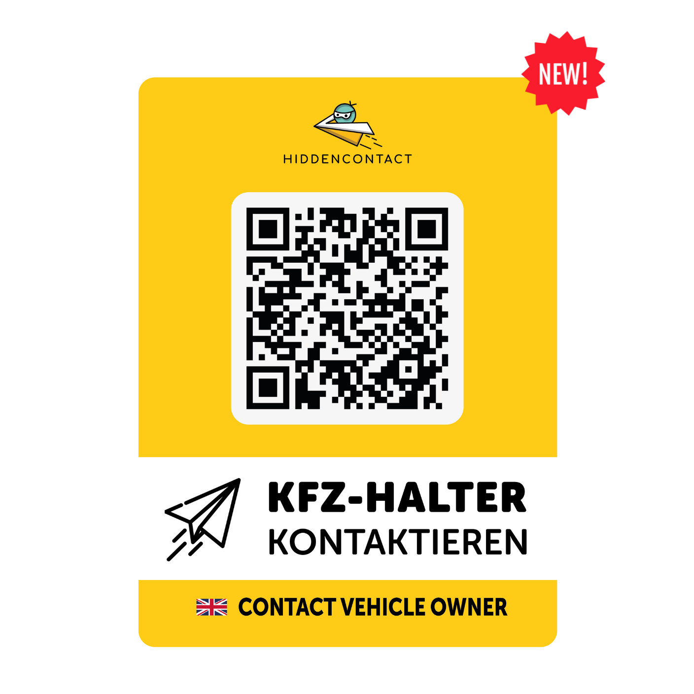 Auto-Kontaktpunkt mit QR