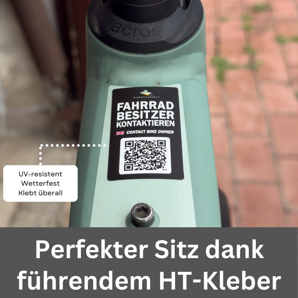 Fahrrad-Kontaktpunkt mit QR (3er Set)