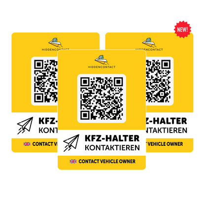 Auto-Kontaktpunkt mit QR (3er Set)
