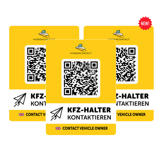 Auto-Kontaktpunkt mit QR (3er Set)