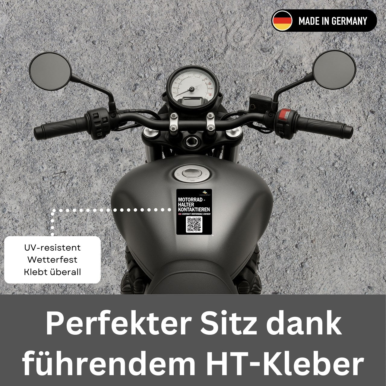 Motorrad-Kontaktpunkt mit QR (3er Set)
