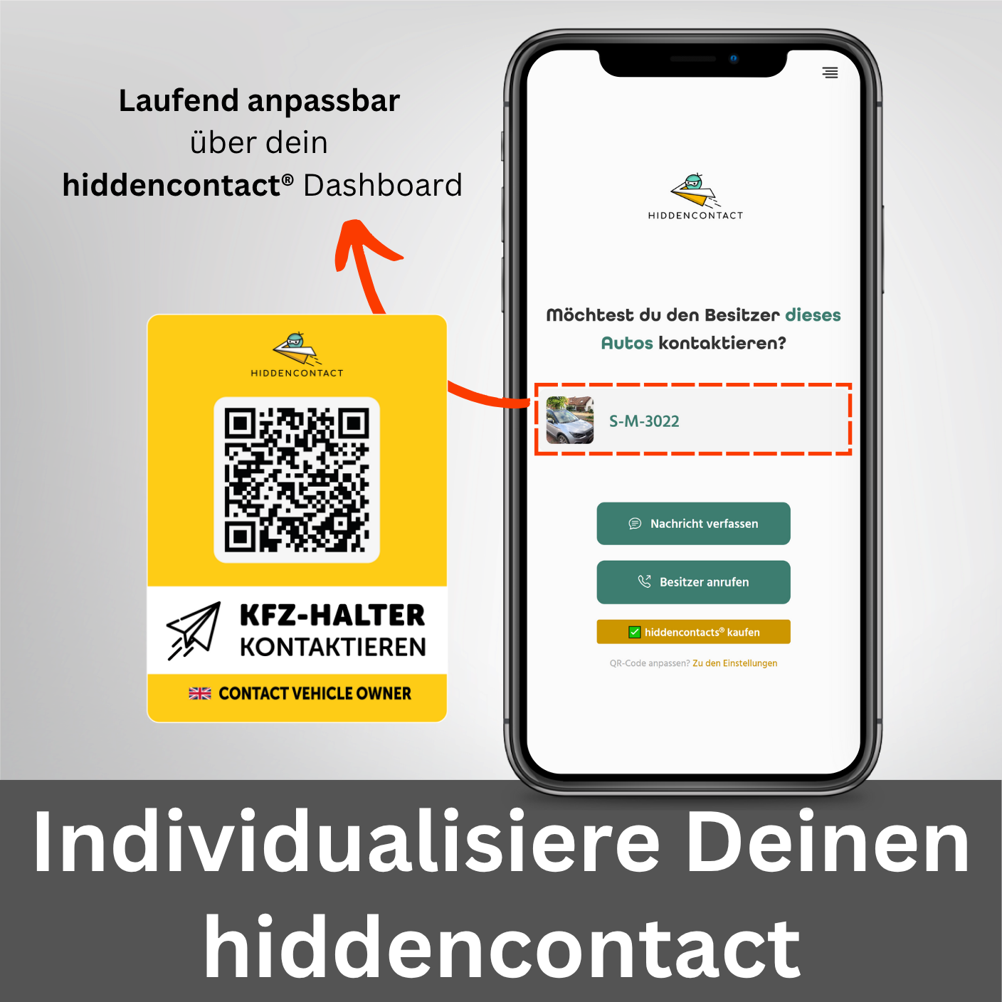 Auto-Kontaktpunkt mit QR