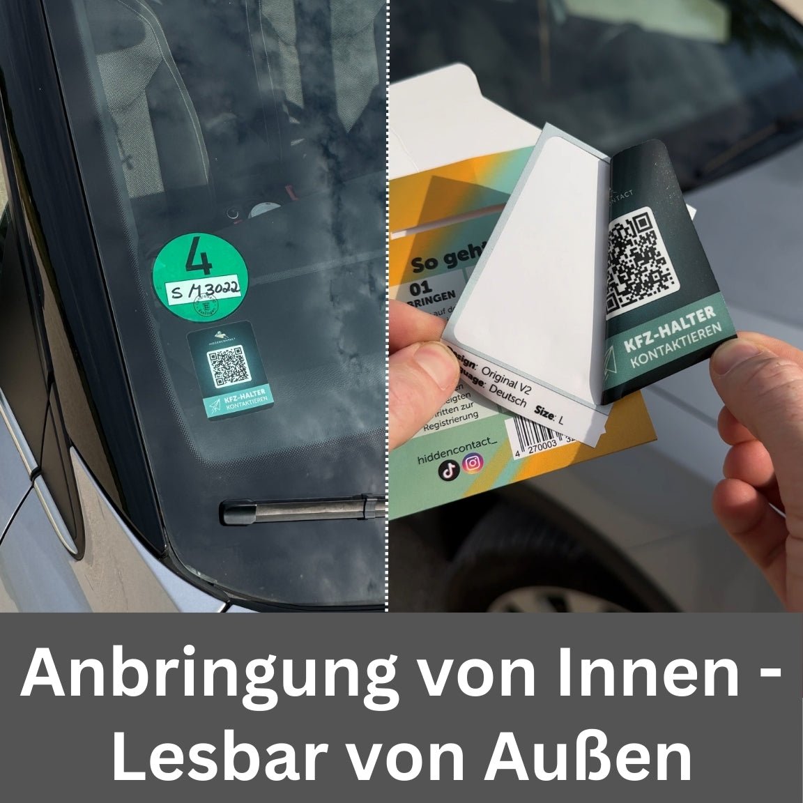 #Auto - Kontaktpunkt mit QR - hiddencontact