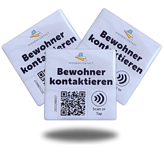 #Wohnungs - Tag mit NFC & QR (3er Set) - hiddencontact