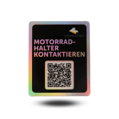 #Motorrad-Kontaktpunkt mit QR - hiddencontact