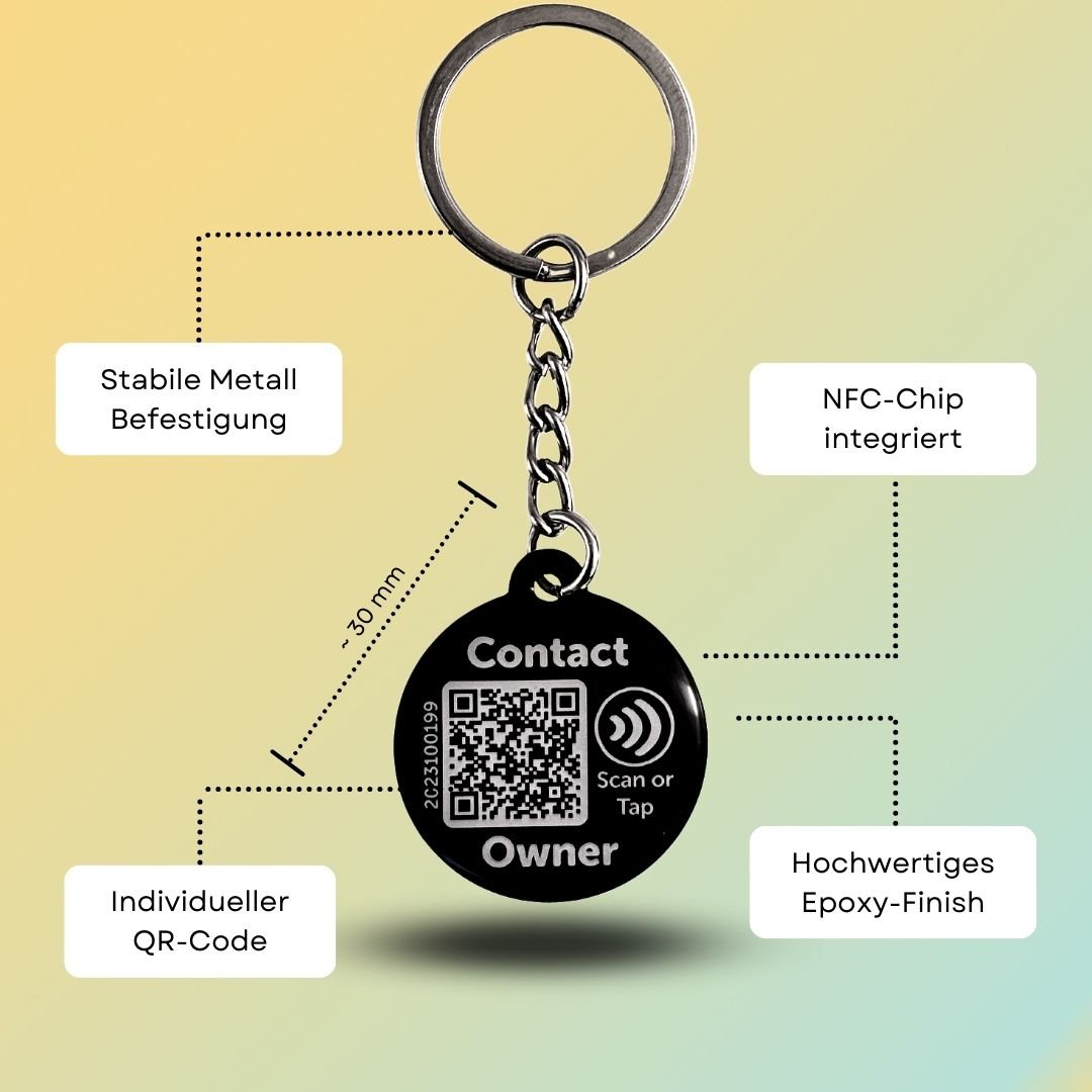 #Schlüssel-Tag mit NFC & QR - hiddencontact