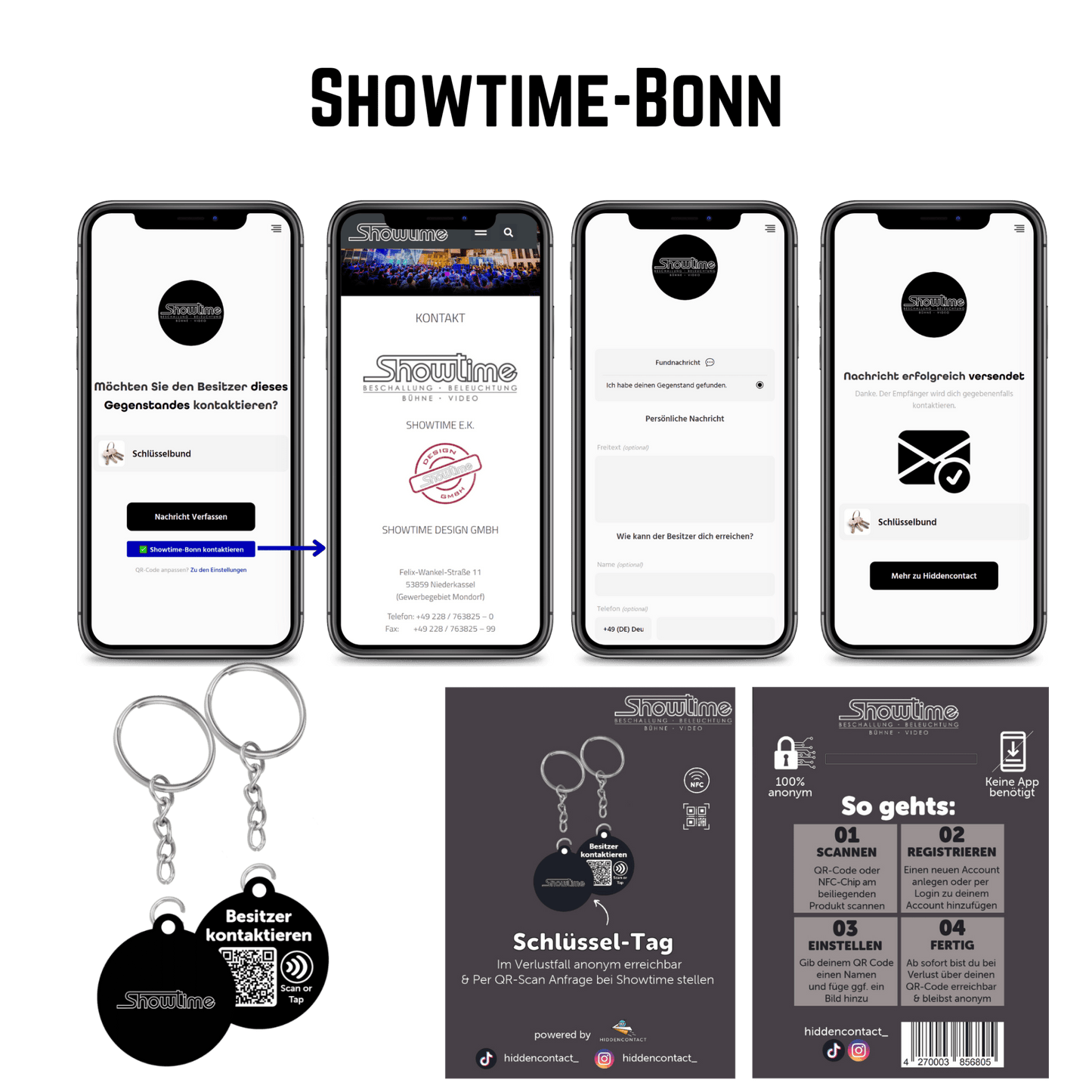 Showtime-Bonn Schlüsselanhänger - hiddencontact